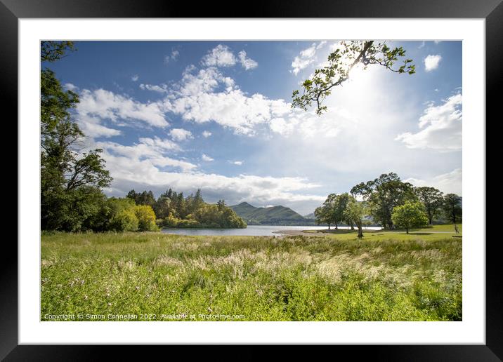 Catbells and Derwentwater Framed Mounted Print by Simon Connellan