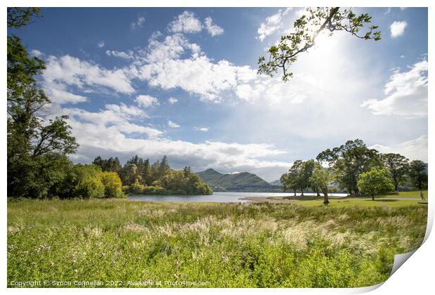 Catbells and Derwentwater Print by Simon Connellan
