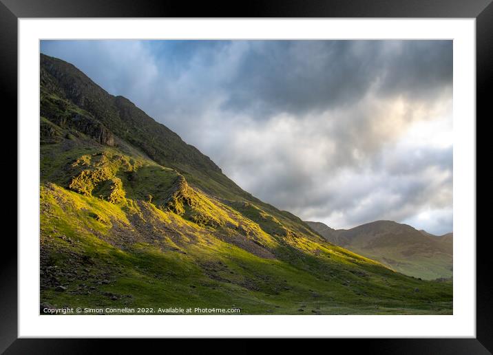 Evening Sun, Honister Framed Mounted Print by Simon Connellan