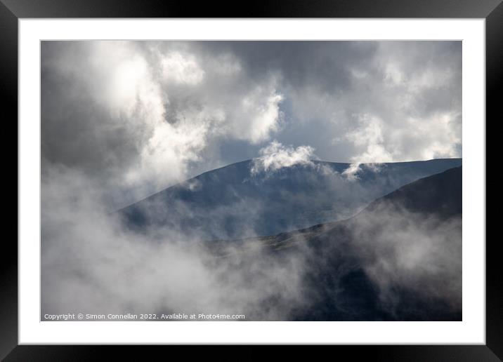 Fells and Clouds Framed Mounted Print by Simon Connellan