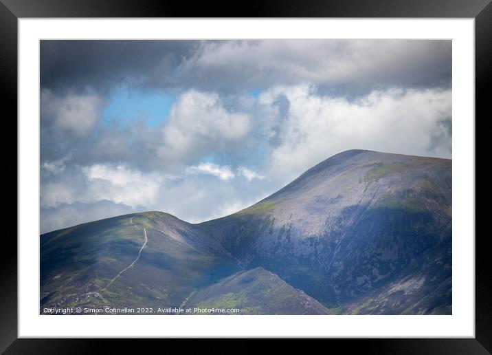 Path up Skiddaw Framed Mounted Print by Simon Connellan