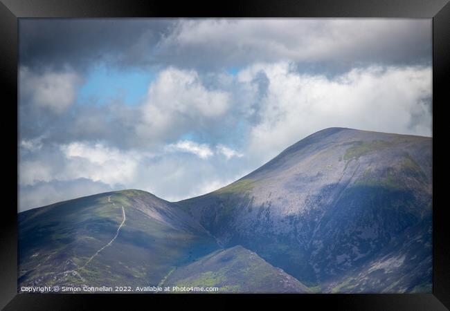 Path up Skiddaw Framed Print by Simon Connellan