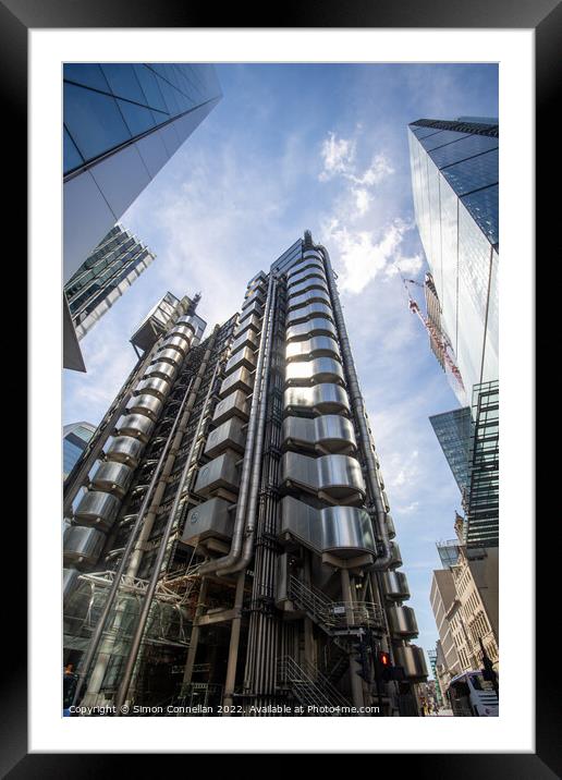 Lloyd's building Framed Mounted Print by Simon Connellan