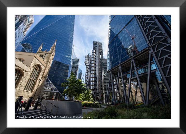 Centre of the city of London Framed Mounted Print by Simon Connellan
