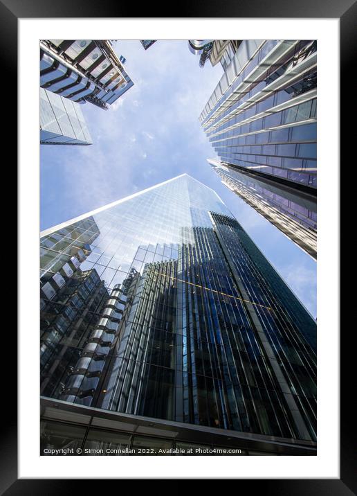 City Reflections Framed Mounted Print by Simon Connellan
