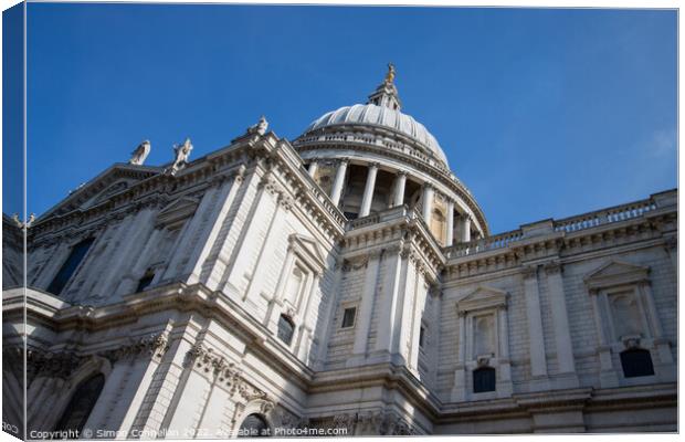 St Paul's Cathedral Canvas Print by Simon Connellan