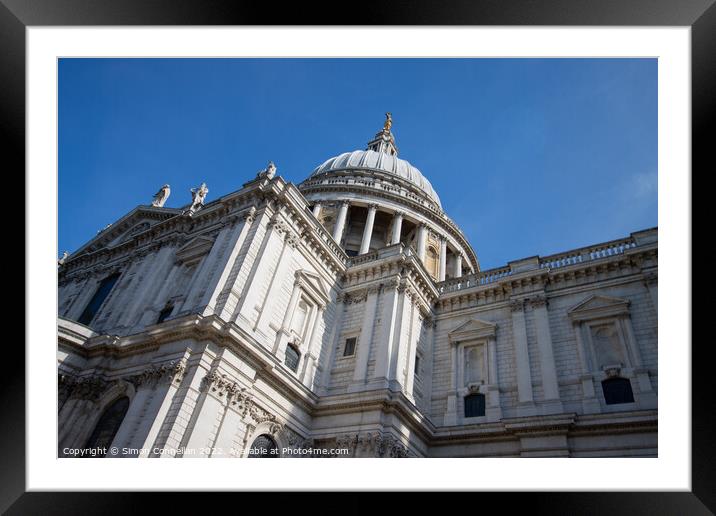 St Paul's Cathedral Framed Mounted Print by Simon Connellan