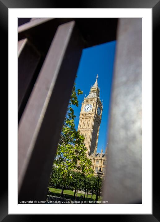 Big Ben, Westminster Framed Mounted Print by Simon Connellan