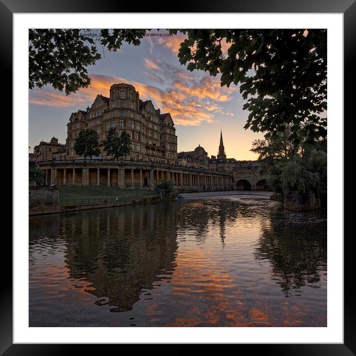 Sunset in Bath Framed Mounted Print by Duncan Savidge