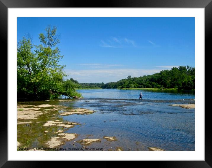 Fishing in the Mississippi River Framed Mounted Print by Stephanie Moore