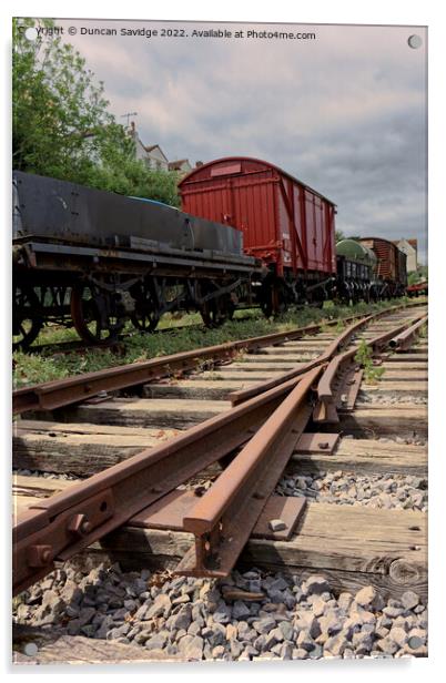 Bristol Harborside railway tracks Acrylic by Duncan Savidge