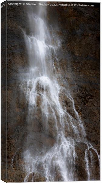 Fairy Falls - Yellowstone National Park Canvas Print by Stephen Stookey