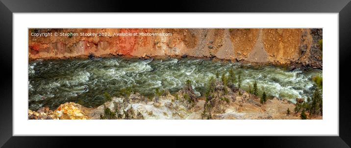 Cutting Through - Yellowstone River Framed Mounted Print by Stephen Stookey