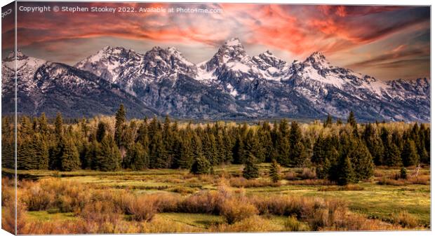 Grand Teton Splendor Canvas Print by Stephen Stookey