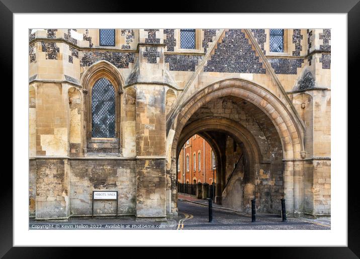 The Abbey Gateway Framed Mounted Print by Kevin Hellon
