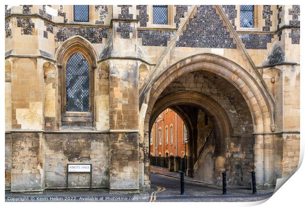 The Abbey Gateway Print by Kevin Hellon