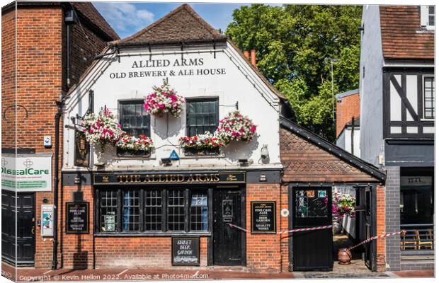 The Allied Arms old brewery and ale house Canvas Print by Kevin Hellon