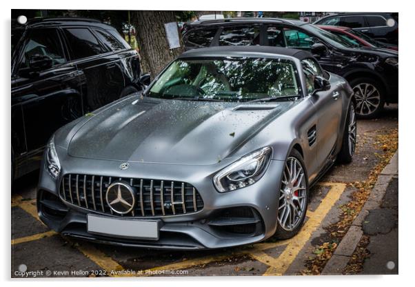 Mercedes AMG SL Roadster Acrylic by Kevin Hellon