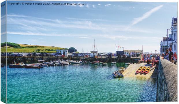 St Mawes Harbour Cornwall Canvas Print by Peter F Hunt