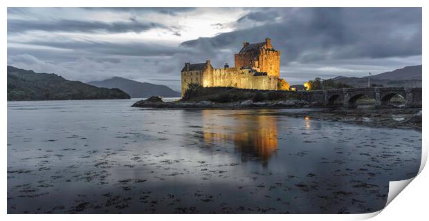 Eilean Donan Castle at night  Print by Anthony McGeever