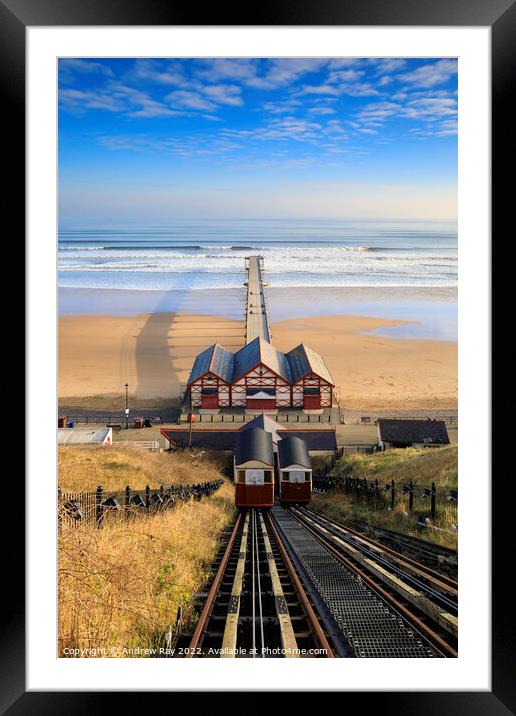 Saltburn Cliff Tramway  Framed Mounted Print by Andrew Ray