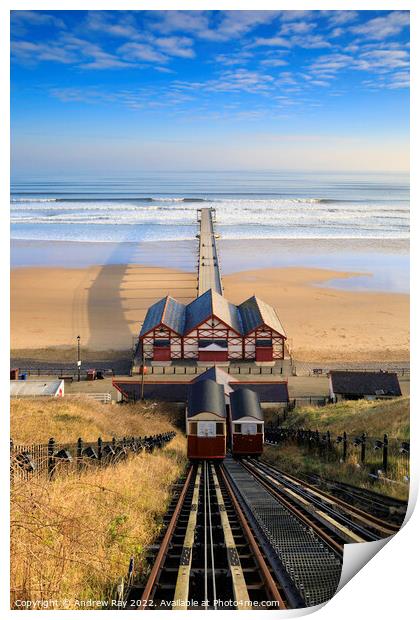 Saltburn Cliff Tramway  Print by Andrew Ray