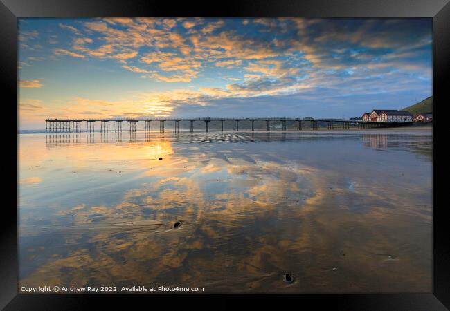 Reflections at Saltburn-by-the-Sea Framed Print by Andrew Ray