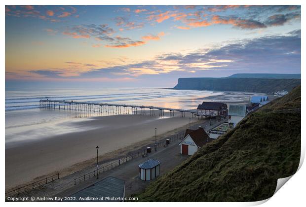 Saltburn sunrise  Print by Andrew Ray