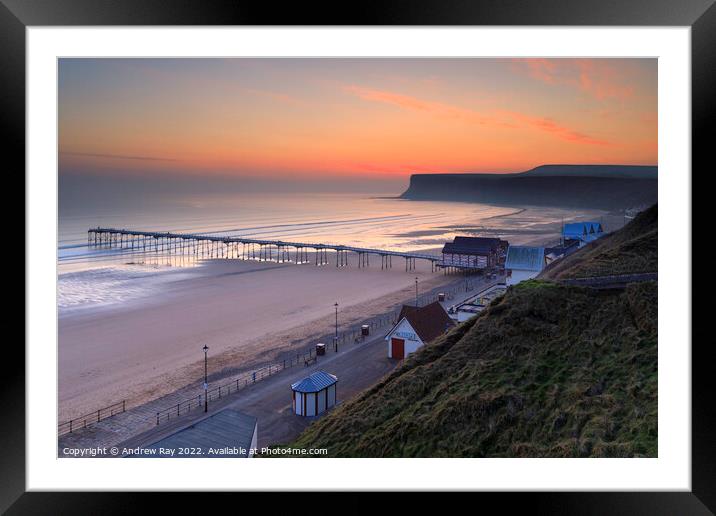 Sunrise view (Saltburn-by-the-Sea) Framed Mounted Print by Andrew Ray