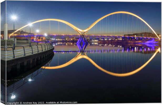 Evening at Infinity Bridge  Canvas Print by Andrew Ray