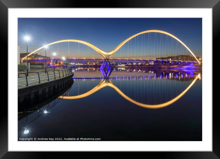 Evening at Infinity Bridge  Framed Mounted Print by Andrew Ray