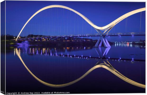Infinity Bridge during twilight  Canvas Print by Andrew Ray