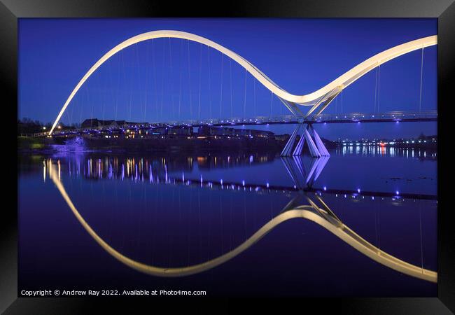 Infinity Bridge during twilight  Framed Print by Andrew Ray