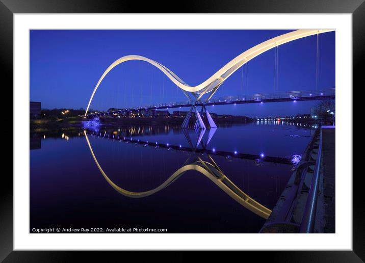 Twilight at Infinity Bridge Framed Mounted Print by Andrew Ray