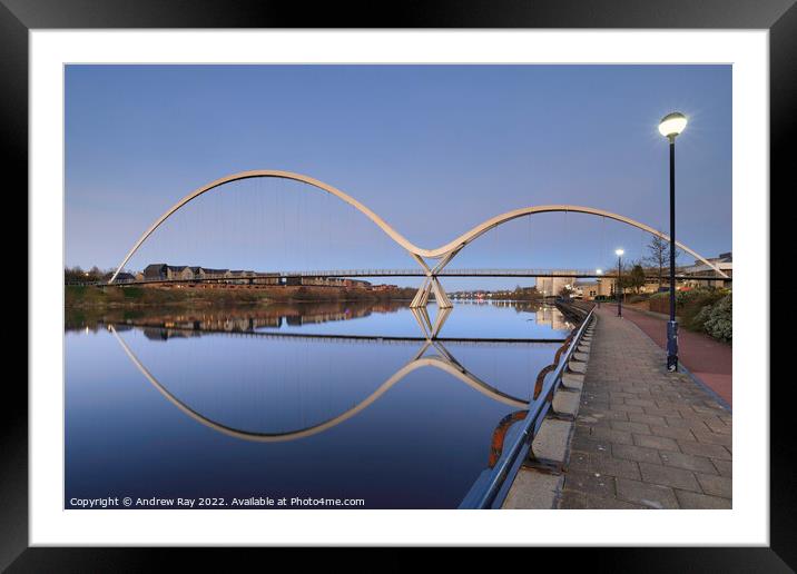 Infinity Bridge reflections  Framed Mounted Print by Andrew Ray
