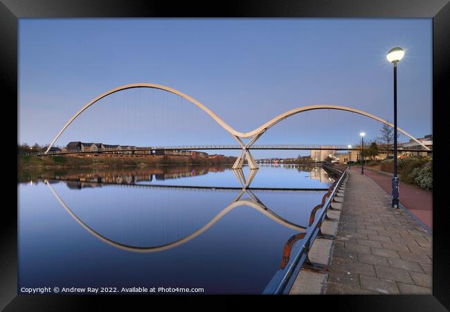 Infinity Bridge reflections  Framed Print by Andrew Ray