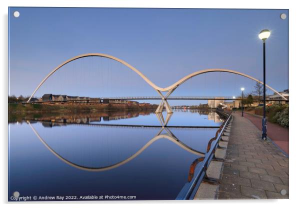 Infinity Bridge reflections  Acrylic by Andrew Ray