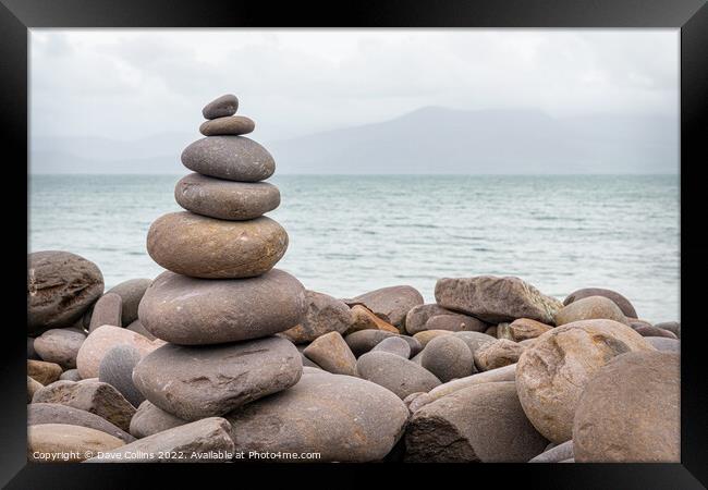 Stone Cairn Framed Print by Dave Collins