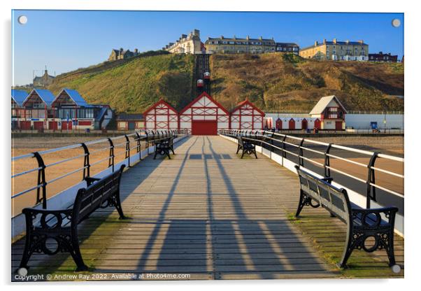 Saltburn-by-the-Sea from the pier Acrylic by Andrew Ray