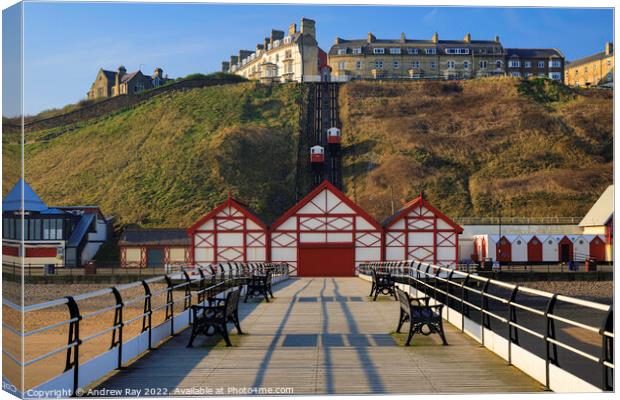 Tramway view (Saltburn Pier)  Canvas Print by Andrew Ray