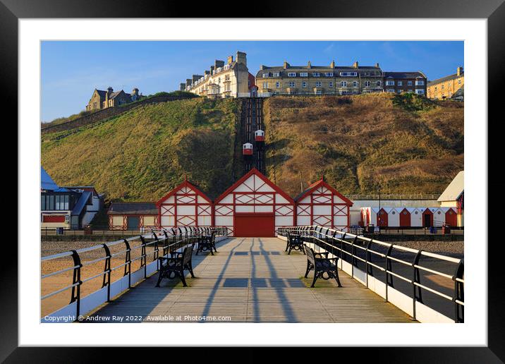 Tramway view (Saltburn Pier)  Framed Mounted Print by Andrew Ray