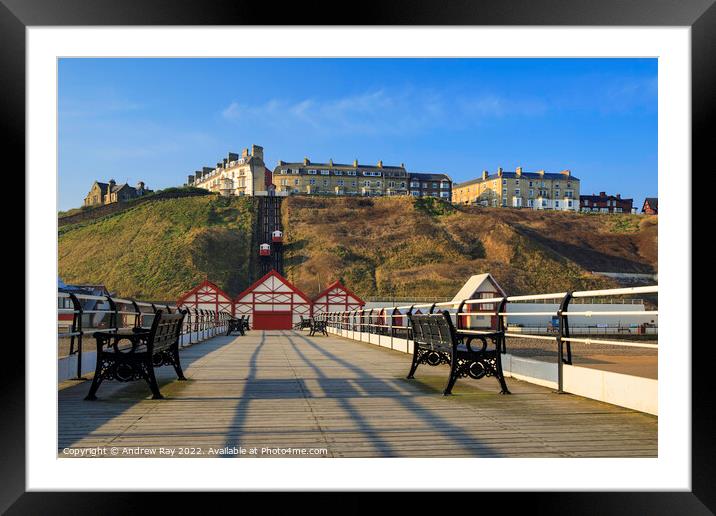 Pier view (Saltburn)  Framed Mounted Print by Andrew Ray