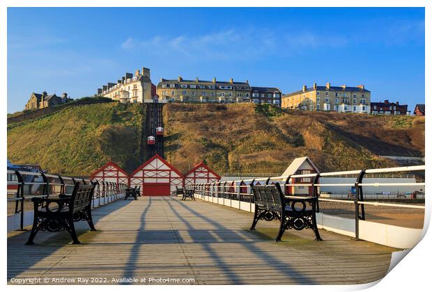 Pier view (Saltburn)  Print by Andrew Ray