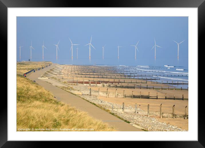 Above the coast path (Redcar) Framed Mounted Print by Andrew Ray