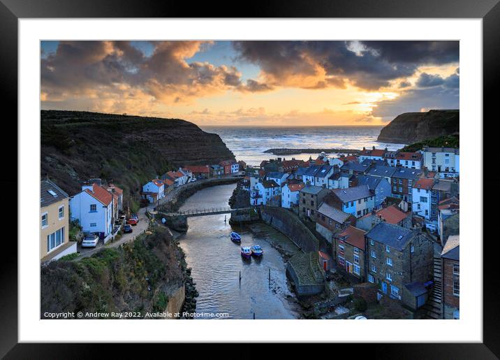 Morning at Staithes  Framed Mounted Print by Andrew Ray