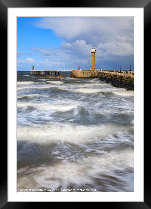 Pier view (Whitby) Framed Mounted Print by Andrew Ray