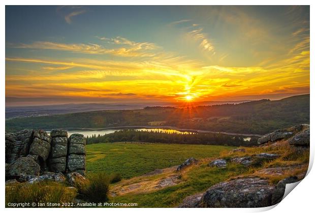 Dartmoor sunset  Print by Ian Stone