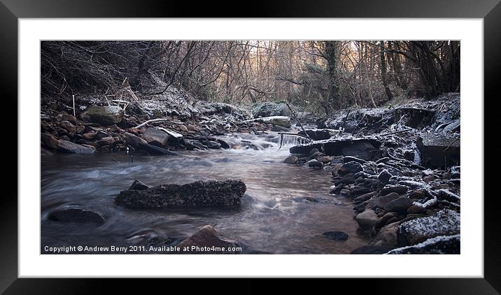 Icy Water Framed Mounted Print by Andrew Berry