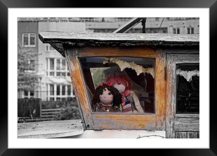 Rosie and Jim colour pop in Bristol Harbour  Framed Mounted Print by Duncan Savidge