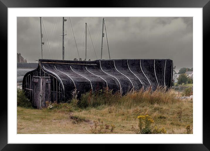 Lindisfarne Beach Shed Framed Mounted Print by Andy Shackell